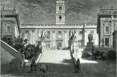 Fassade des Senatorenpalastes, Rom von Emile Theodore Therond
